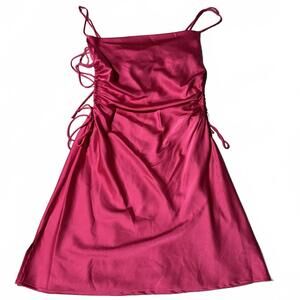 NWT Satin Cutout Tie Side Mini Party Dress, Size Small